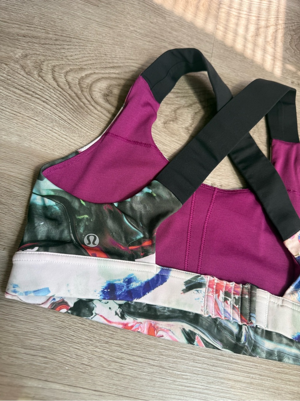 Lululemon All Sport Bra *Adjustable - Pigment Wave Multi / Black